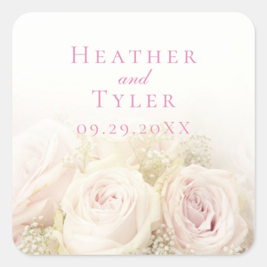 Trouwrozen Sticker (Voorkant)
