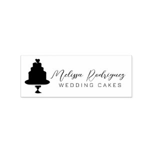 Trouwscript logo bakker meerlagige taarten rubberstempel
