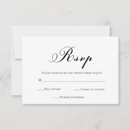 Trouwscript RSVP Kaartje (Voorkant)