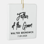 Trouwscript Vader Van De Bruidegom Kerstmis Keramisch Ornament (Rechts)