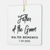 Trouwscript Vader Van De Bruidegom Kerstmis Keramisch Ornament (Links)