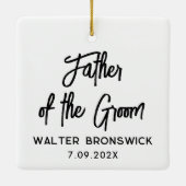 Trouwscript Vader Van De Bruidegom Kerstmis Keramisch Ornament (Achterkant)