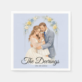 Trouwservet van papier servet