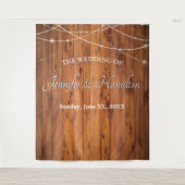 Trouwslingers van oud schuurhout rustieke country wandkleed (Voorkant)