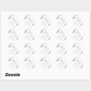 Trouwstickers om op een envelop te plakken ronde sticker
