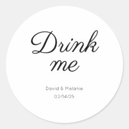 trouwstickers ronde sticker