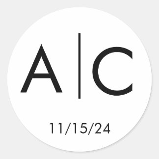 Trouwstickers! Ronde Sticker