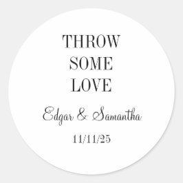 trouwstickers ronde sticker