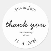 trouwstickers ronde sticker (Voorkant)