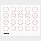 Trouwstickers, Trouwlabels, Script Liefde Ronde Sticker (Vel)