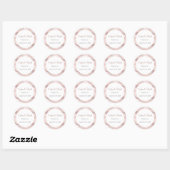 Trouwstickers, Trouwlabels, Scriptliefde  Ronde Sticker (Vel)