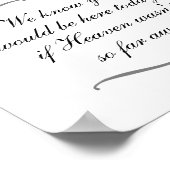 Trouwstoel Vader van de Bruid Hemel Gedenkteken Ge Poster (Hoek)