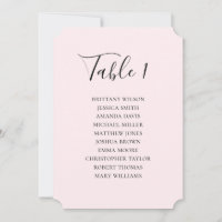 Trouwstoelplattegrond in minimalistische stijl met