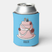 Trouwtaart cartoonillustratie  blikjeskoeler (Blikje Achterkant)