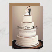 Trouwtaart kaart (Voorkant / Achterkant)