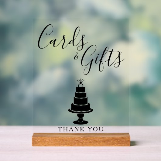 Trouwtaart Kaarten & Cadeaus Acryl Bord (Neutraal)