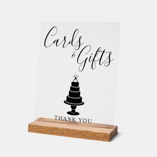 Trouwtaart Kaarten & Cadeaus Acryl Bord (Hoek)