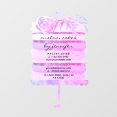 Trouwtaart knipsel roze event planner raamsticker (Vel)