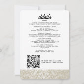 Trouwtaart met details en QR-code Kaart (Achterkant)