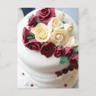 Trouwtaart met Sugar-Flower Cascade Briefkaart