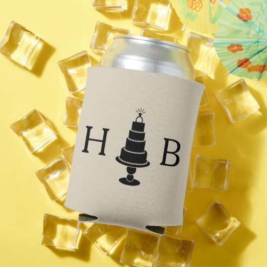 Trouwtaart monogram blikjeskoeler (Insitu Zomer)