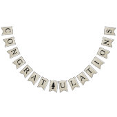 Trouwtaart monogram vlaggetjes (Alle)