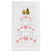 Trouwtaart ontwerp bruiloft klein cadeauzakje (Achterkant)