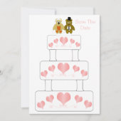 Trouwtaart ontwerp bruiloft save the date (Voorkant)