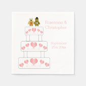 Trouwtaart ontwerp bruiloft servet (Voorkant)