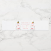 Trouwtaart ontwerp bruiloft waterfles etiket (Enkel label)