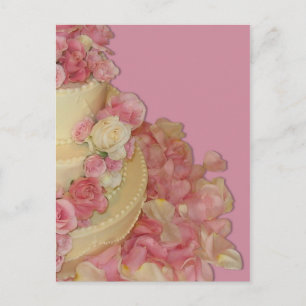 Trouwtaart & Rozen Briefkaart