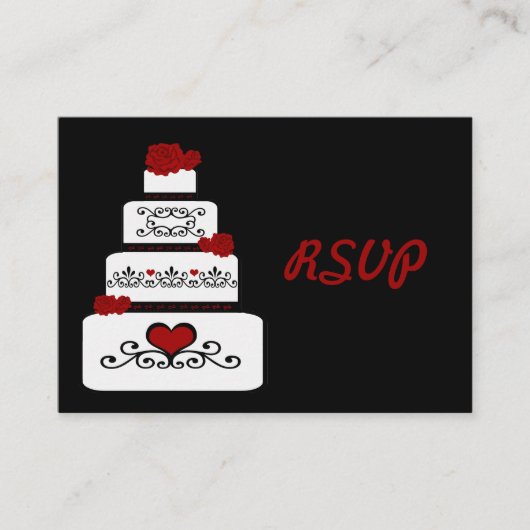 Trouwtaart RSVP Insert Informatiekaartje (Voorkant)