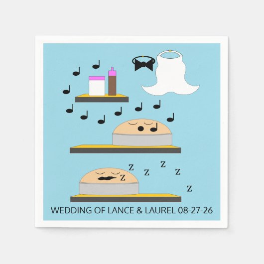 Trouwtaarten voor het bevriezen servet (Voorkant)