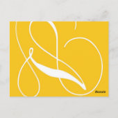 Trouwtafel Aantal Kaarten Geel Monogram A (Achterkant)