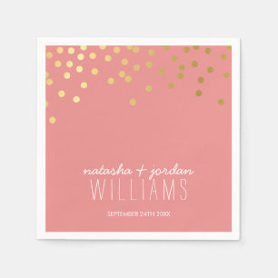 TROUWTAFEL DECOR schattige confetti vlekken goud k Servet