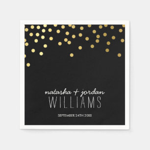 TROUWTAFEL DECOR schattige confetti vlekken goud z Servetten