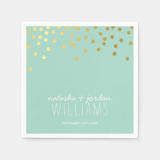 TROUWTAFEL DECOR schattige confetti vlekken gouden Servetten (Voorkant)