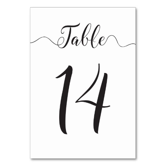 Trouwtafel nummer 14 tafel Kaart (Voorkant)