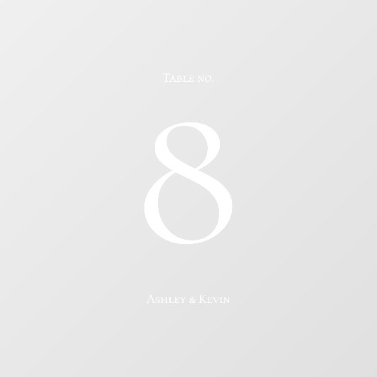 Trouwtafel nummer DIY Raamsticker (Vel)