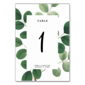 Trouwtafel nummer kaart botanisch (Achterkant)