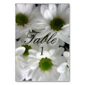 Trouwtafel nummer Kaart wit madeliefje (Voorkant)