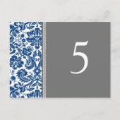 Trouwtafel Nummer Kaarten Blauw Grijs (Voorkant)