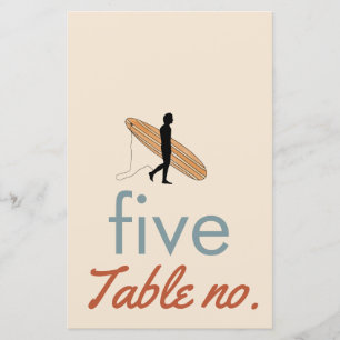 Trouwtafel nummer met oceaandieren voor lijst