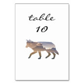 Trouwtafel nummer Westerne rustieke berg wolf Kaart (Voorkant)