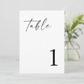 Trouwtafel nummers, tafel nummer Kaarten (Staand voorkant)