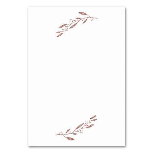 Trouwtafel plaatskaarten met roosgouden folie en b kaart (Achterkant)