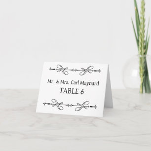 Trouwtafel tekenen Plaatskaarten Kaart