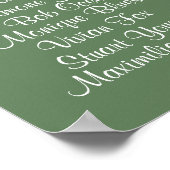 Trouwtafel Zitplaatskaart Poster (Hoek)