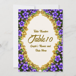 Trouwtafelnummerkaart New Jersey Violet