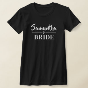 Trouwteam bruid T-shirts, vrijgezellenfeest Retro T-shirt